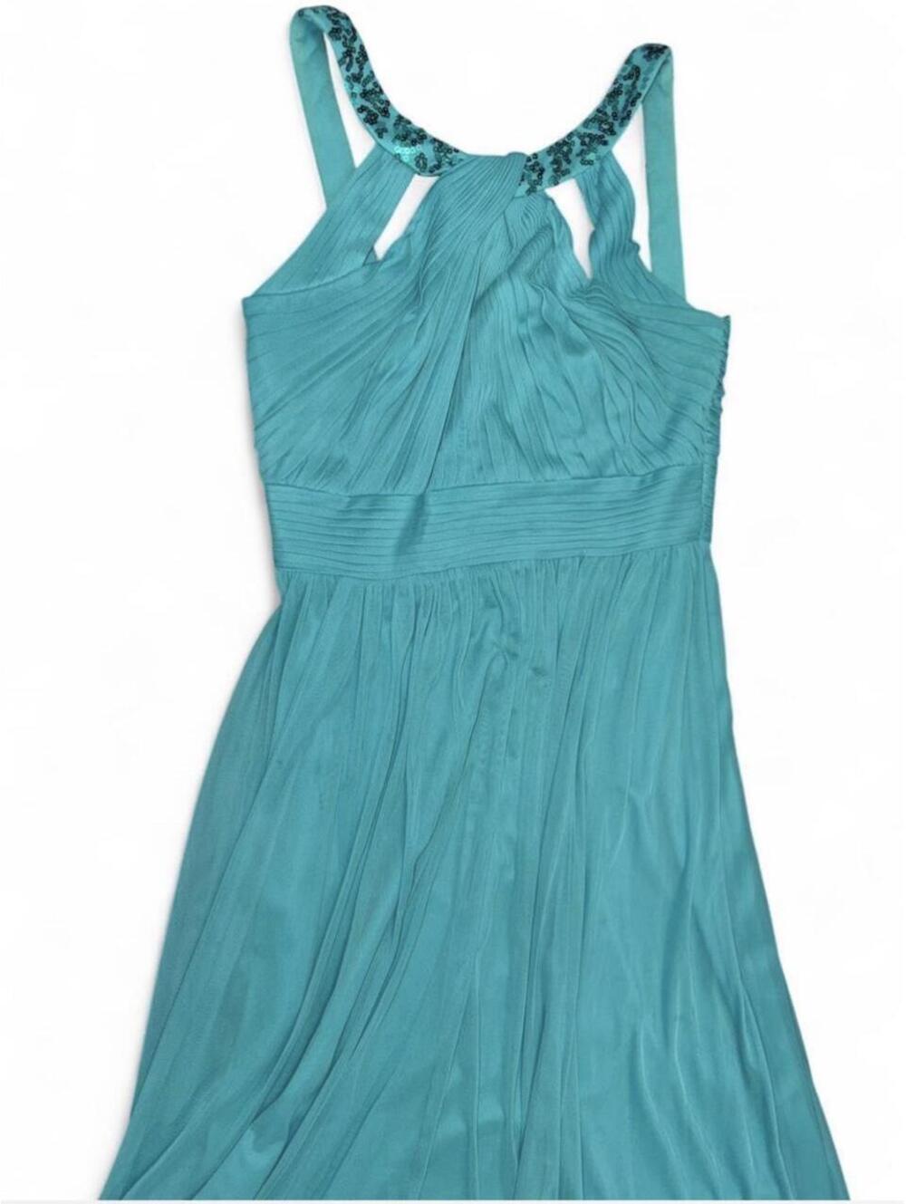 Alex Evenings Women's Blue and Green Dress
